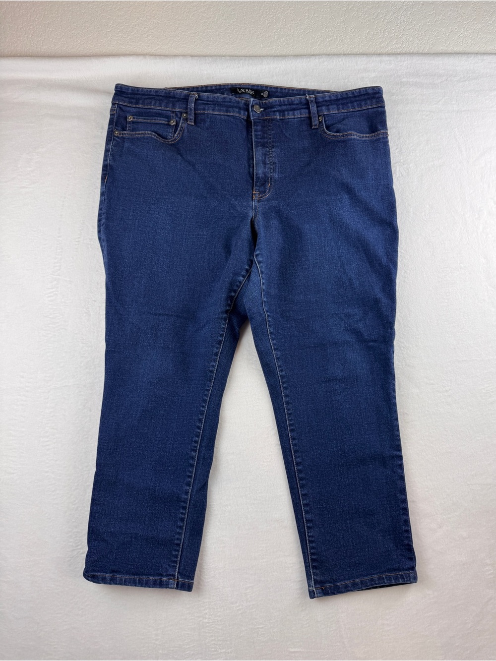Ralph Lauren Straight Leg Jeans Size 18 | Dark Wash Classic Denim Plus Size